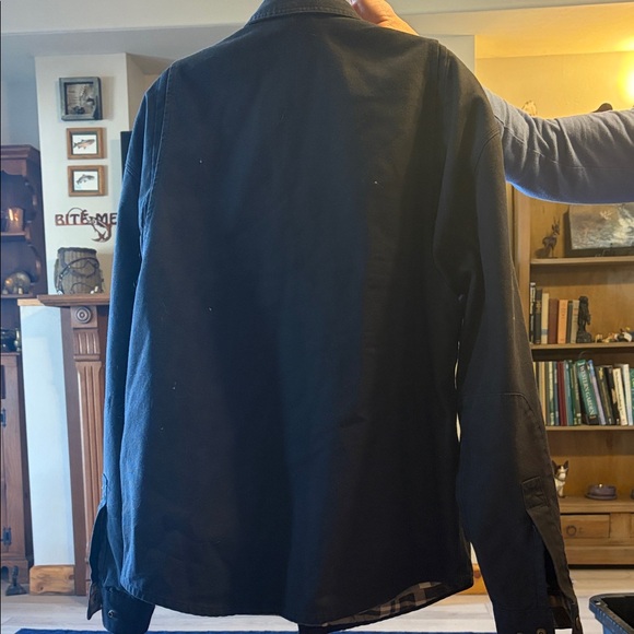 Carhartt Men's Navy Snap-Front Work Shirt Jacket - Picture 4 of 4